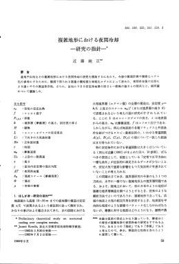 複雑地形における夜間冷却 ー研究の指針ー*