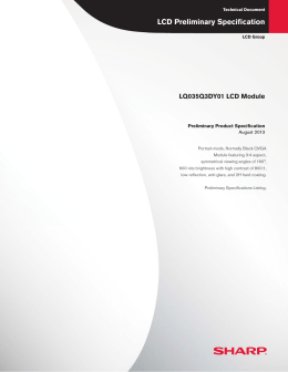 LCD Preliminary Specification - Sharp Microelectronics of the