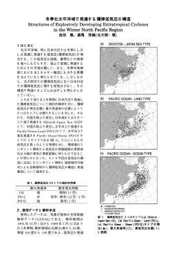 冬季北太平洋域で発達する爆弾低気圧の構造 冬季北太平洋域で発達