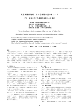 東京湾西部海域における表層水温のトレンド