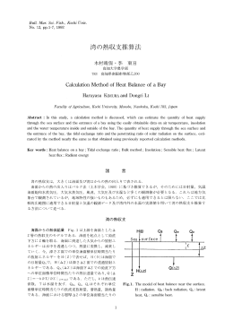 湾の熱収支推算法