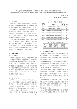 木造住宅布基礎開口補強方法に関する実験的研究