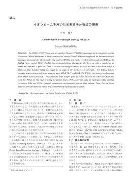 イオンビームを用いた水素原子分析法の開発