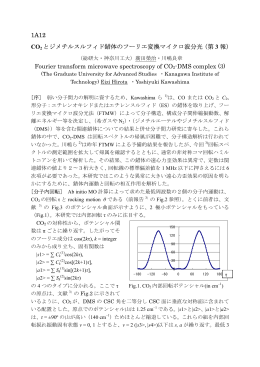 1A12 CO2 とジメチルスルフィド錯体のフーリエ変換マイクロ波分光（第 3