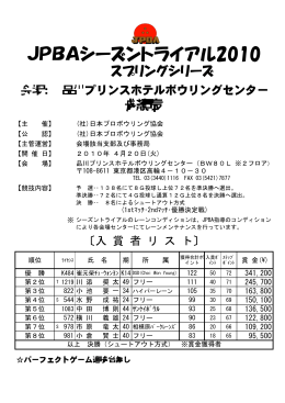 PDF/253KB - 日本プロボウリング協会