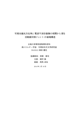 可視光偏光方位角と電波干渉計画像の相関から探る 活動銀河核ジェット