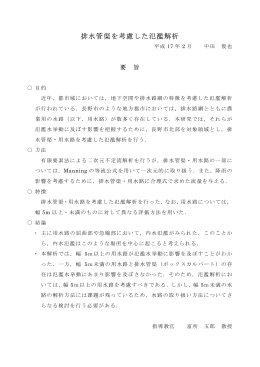排水管渠を考慮した氾濫解析：中田
