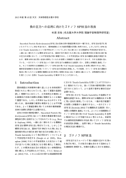 負の圧力への応用に向けたゴドノフ SPH法の改良