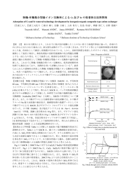 無機-有機複合型陽イオン交換体による Cs 及び Sr の吸着除去技術開発