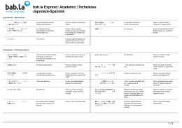 Expresii: Academic | Încheierea (Japoneză-Spaniolă)