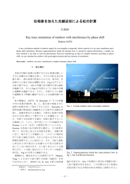 位相差を加えた光線近似による虹の計算