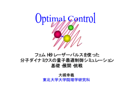フェムト秒レーザーパルスを使った 分子ダイナミクスの量子最適制御
