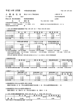 平成 14年 3月期
