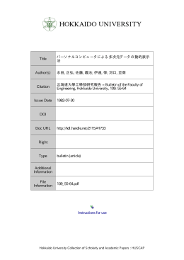 パーソナルコンピュータによる多次元データの動的表示法