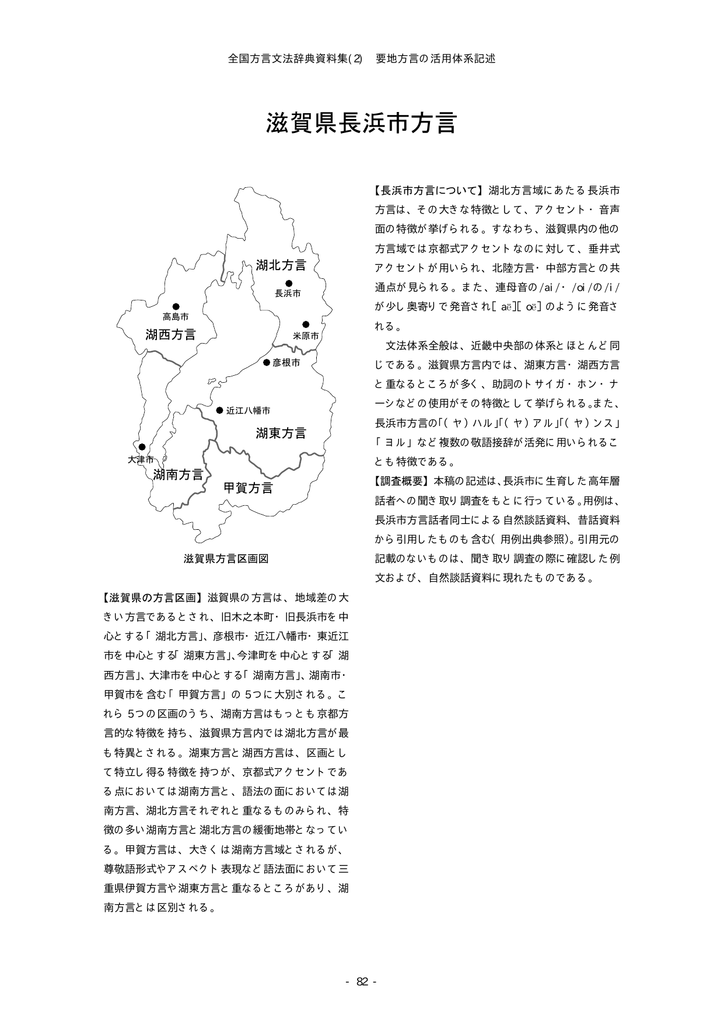 滋賀県長浜市方言