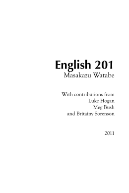 English 201  - Mikuni International College