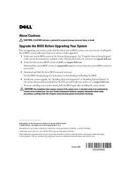 Upgrade the BIOS Before Upgrading Your System