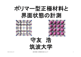 ポリマー型正極材料と ポリマ 型正極材料と 界面状態の計測 守友 浩