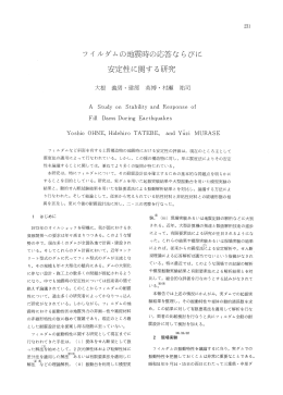 フィルダムの地震時の応答ならびに 安定性に関する研究