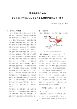 環境評価のための フォトニックセンシングシステム開発プロジェクト報告