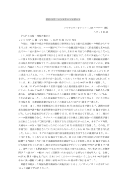 2013-3 月 マンスリー・レポート トウキョウフォレックス上田ハーロー（株