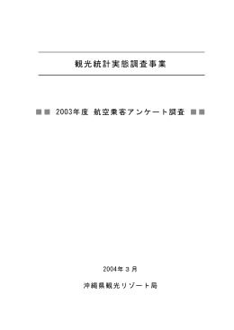 観光統計実態調査事業