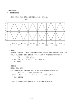 7．横桁の設計 7.1. 横荷重の計算 W Wd・kH