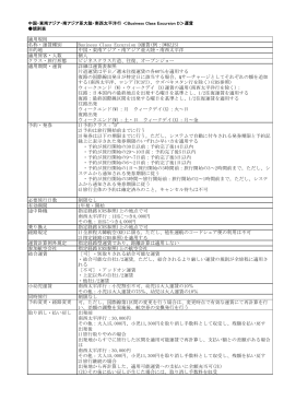 名称・運賃種別 Business Class Excursion D運賃(例：DWBZJS