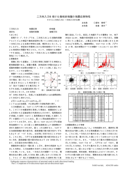 二方向入力を受ける飽和砂地盤の地震応答特性 () () ()t