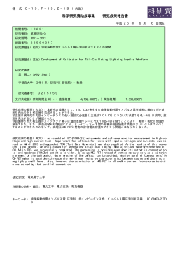 PDF - KAKEN - 科学研究費助成事業データベース