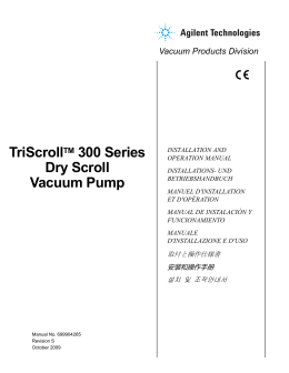 TriScrollTM 300 Series Dry Scroll Vacuum Pump