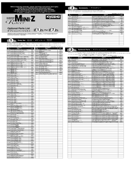 Optional Parts List