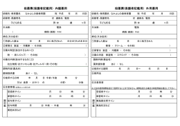投薬票(保護者記載用) 内服薬用 投薬票(保護者記載用) 外用薬用
