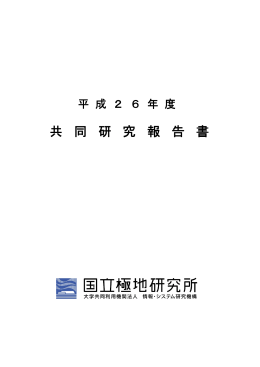 共 同 研 究 報 告 書