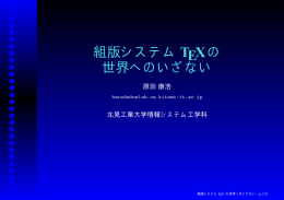 組版システム TeX の世界へのいざない