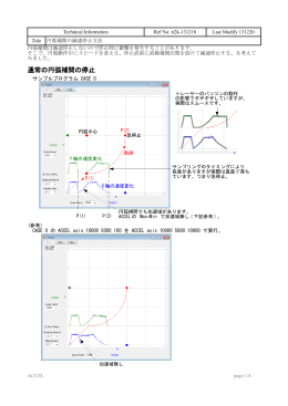 円弧補間の減速停止方法