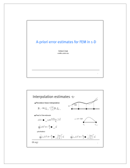 A-priori error estimates for FEM in 1