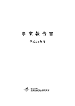 平成25年度 - AIST： 産業技術総合研究所