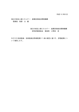page1-100 - 新エネルギー・産業技術総合開発機構