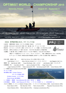OPTIMIST WORLD CHAMPIONSHIP