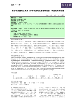 研究成果報告書 - KAKEN - 科学研究費助成事業データベース