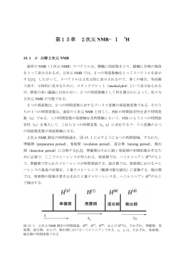 第15章ー1 2次元NMR―I 1H