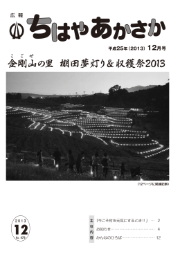 金 剛山の里 棚田夢灯り＆収穫祭2013