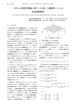 一次せん断変形理論に基づいた深い二重曲率シェルの 自由