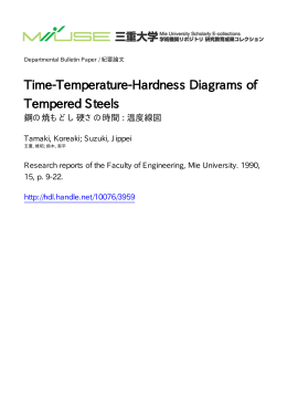 Time-Temperature-Hardness Diagrams of Tempered Steels