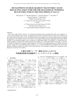 X線自由電子レーザー施設SACLAにおける時間構造診断用高電界C