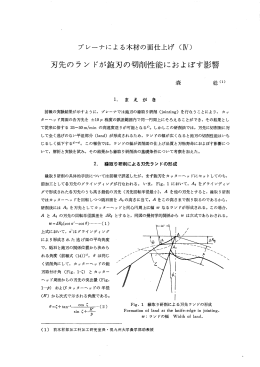 刃先のランドが飽刃の切削性能におよぽす影響