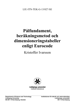 3 Dimensionering av p&aring;lfundament