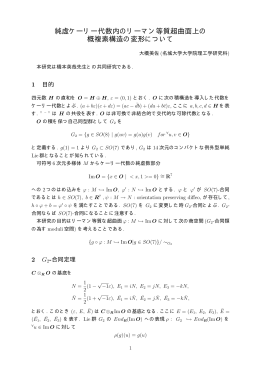 純虚ケーリー代数内のリーマン等質超曲面上の 概複素構造の変形について