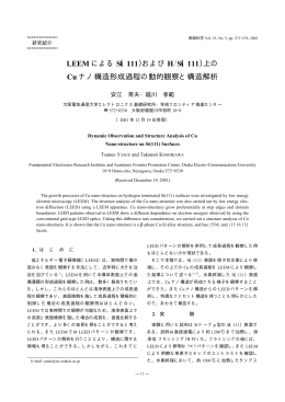 上の Cu ナノ構造形成過程の動的観察と構造解析